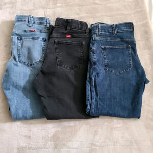 Wrangler All-Day Flex Straight Leg Tapered Jeans Mens 34x30 Stretch Denim Bundle